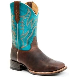 Top 10 ???? Cody James Men's Hoverfly Western Performance ???? Boots - Broad Square Toe Turquoise ????