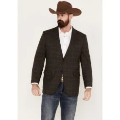 New ❤️ Cody James Men's Plaid Print Sport ???? Coat Brown ????