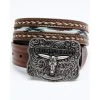 Promo ???? Cody James Boys' Lil Buckaroo Brown Ribbon Belt ????