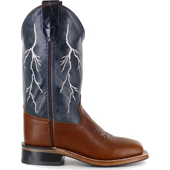 Flash Sale ???? Cody James Boys' Brown Lightening Embroidered Western ???? Boots - Square Toe ???? 2 Flash Sale ???? Cody James Boys' Brown Lightening Embroidered Western ???? Boots - Square Toe ???? - Image 2