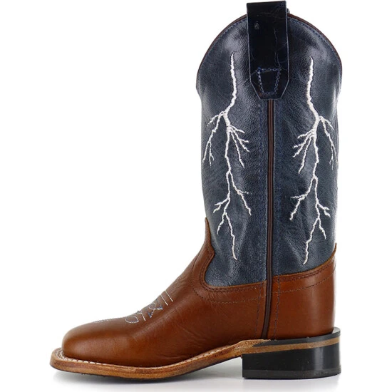 Flash Sale ???? Cody James Boys' Brown Lightening Embroidered Western ???? Boots - Square Toe ???? 3 Flash Sale ???? Cody James Boys' Brown Lightening Embroidered Western ???? Boots - Square Toe ???? - Image 3