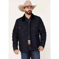 Brand new ???? Cody James Men's Grand Teton Dark Wash Sherpa Cord Collar Denim Jacket ????