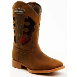 Budget ???? Cody James Boys' Light Up Western ???? Boots - Wide Square Toe Brown ????