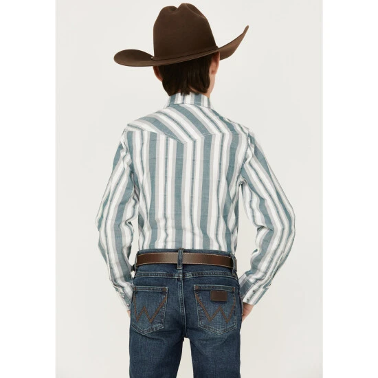 Best Pirce ???? Cody James Boys' Dobby Stripe Long Sleeve Western ???? Shirt Cream ???? 4 Best Pirce ???? Cody James Boys' Dobby Stripe Long Sleeve Western ???? Shirt Cream ???? - Image 4