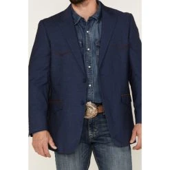 Buy ???? Cody James Men's Piped Patch Button-Down Western Sportcoat Navy ???? -Cody James -shop unnamed file 1107