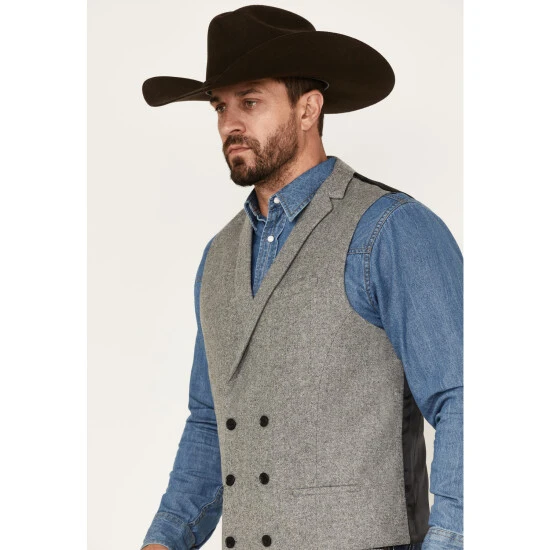 Cheap ⭐ Cody James Men's Herringbone Vest Grey ???? 2 Cheap ⭐ Cody James Men's Herringbone Vest Grey ???? - Image 2