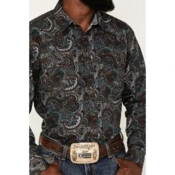 New ???? Cody James Men's Paisley 101 Paisley Print Long Sleeve Snap Western ???? Shirt Brown ???? 6 New ???? Cody James Men's Paisley 101 Paisley Print Long Sleeve Snap Western ???? Shirt Brown ???? -Cody James -shop unnamed file 1184