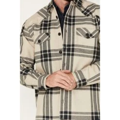 New ???? Cody James Men's Tavern Large Plaid Bonded Long Sleeve Button Flannel Jacket Cream ???? 6 New ???? Cody James Men's Tavern Large Plaid Bonded Long Sleeve Button Flannel Jacket Cream ???? -Cody James -shop unnamed file 119