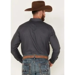 Hot Sale ???? Cody James Southside Satin Stripe Snap Western ???? Shirt For Men Dark Grey ✨ -Cody James -shop unnamed file 1242