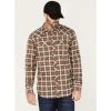 Wholesale ???? Cody James Men's FR Khaki Mini Buffalo Plaid Long Sleeve Snap Work ???? Shirt Beige/khaki ????