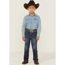 Wholesale ???? Cody James Little Boys' Clive Dark Wash Stretch Slim Bootcut ???? Jeans - Sizes 4-8 Blue ???? -Cody James -shop unnamed file 1309