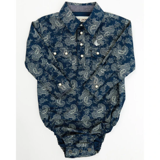 Promo ???? Cody James Infant Boys' Paisley Print Long Sleeve Western Snap Onesie For Infant-Boy Navy ???? 1 Promo ???? Cody James Infant Boys' Paisley Print Long Sleeve Western Snap Onesie For Infant-Boy Navy ????