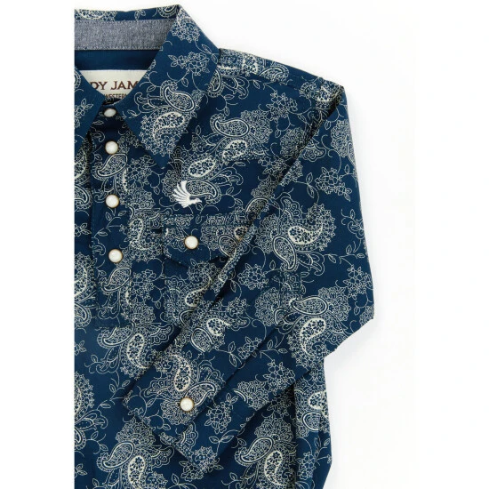 Promo ???? Cody James Infant Boys' Paisley Print Long Sleeve Western Snap Onesie For Infant-Boy Navy ???? 2 Promo ???? Cody James Infant Boys' Paisley Print Long Sleeve Western Snap Onesie For Infant-Boy Navy ???? - Image 2
