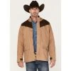 Wholesale ⭐ Cody James Men's Olton Utility Canvas Rancher Hooded Jacket Beige/khaki ✔️