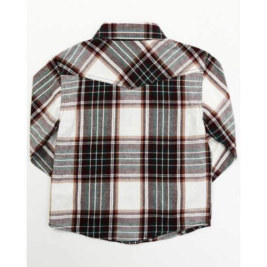 Brand new ???? Cody James Boys' Cabin Fever Long Sleeve Snap Flannel Western ???? Shirt For Toddler-Boy Cream ???? 3 Brand new ???? Cody James Boys' Cabin Fever Long Sleeve Snap Flannel Western ???? Shirt For Toddler-Boy Cream ???? - Image 3