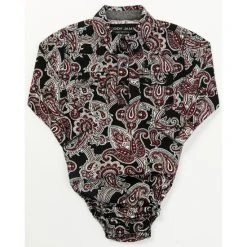 Hot Sale ???? Cody James Boys' Johnny Ringo Long Sleeve Snap Western Onesie For Infant-Boy Red ⌛