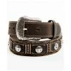 Deals ???? Cody James Men's Hair-On Cross Concho Western Belt Brown ????
