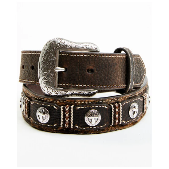 Deals ???? Cody James Men's Hair-On Cross Concho Western Belt Brown ???? 1 Deals ???? Cody James Men's Hair-On Cross Concho Western Belt Brown ????