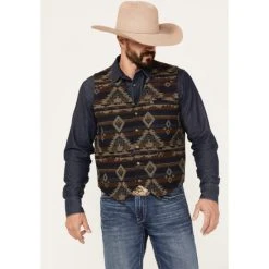 Hot Sale ???? Cody James Men's Dakota Southwestern Jacquard Vest Brown ????