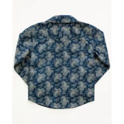 Promo ???? Cody James Toddler-Boys' Paisley Print Long Sleeve Western Snap ???? Shirt Navy ???? -Cody James -shop unnamed file 1468