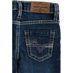 Promo ???? Cody James Toddler-Boys' Maverick Dark Wash Stretch Straight ???? Jeans Blue ⌛ -Cody James -shop unnamed file 1475