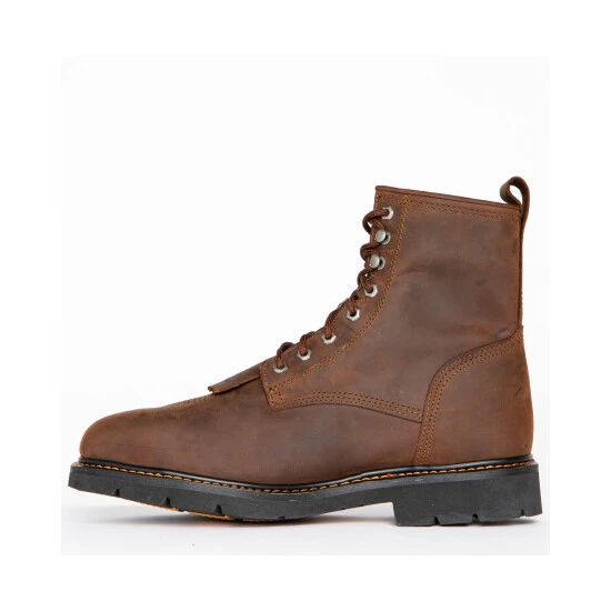 Budget ✔️ Cody James Men's 8" Lace Up Kiltie Waterproof Work ???? Boots - Composite Toe Brown ???? 3 Budget ✔️ Cody James Men's 8" Lace Up Kiltie Waterproof Work ???? Boots - Composite Toe Brown ???? - Image 3