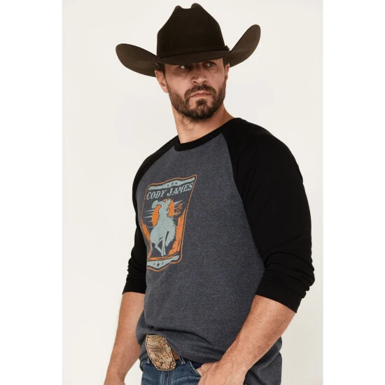 Buy ???? Cody James Men's Canyon Bronc Graphic Raglan T-Shirt Navy ❤️ 2 Buy ???? Cody James Men's Canyon Bronc Graphic Raglan T-Shirt Navy ❤️ - Image 2