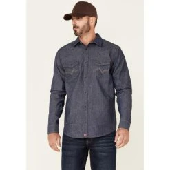 Flash Sale ❤️ Cody James Men's FR Indigo Denim Long Sleeve Work ???? Shirt ✨