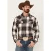 Best Sale ???? Cody James Men's Cabin Fever Long Sleeve Snap Western Flannel ???? Shirt - Big & Tall Cream ????