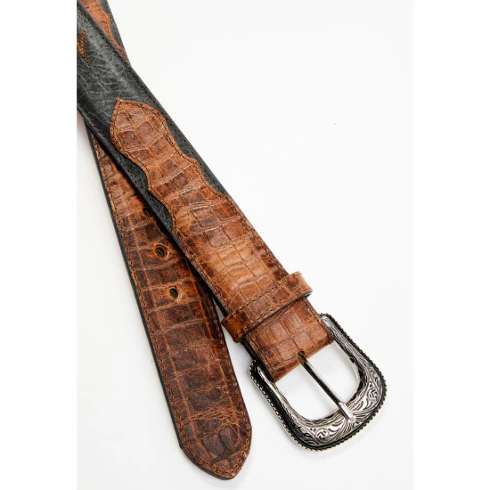 Cheapest ???? Cody James Men's Etched Caiman Antique Belt Black/brown ???? 2 Cheapest ???? Cody James Men's Etched Caiman Antique Belt Black/brown ???? - Image 2