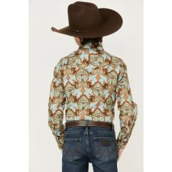 Best deal ???? Cody James Boys' Paisley Print Long Sleeve ???? Shirt Turquoise ???? -Cody James -shop unnamed file 1597