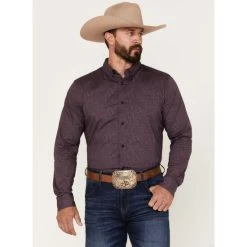 Wholesale ❤️ Cody James Men's Primative Geo Print Button-Down Western ???? Shirt Purple ????
