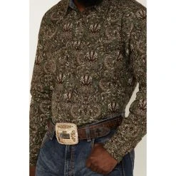 Cheapest ???? Cody James Men's Rio Sonora Paisley Print Long Sleeve Snap Western ???? Shirt - Big & Tall Brown ❤️ -Cody James -shop unnamed file 1661