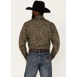 Cheapest ???? Cody James Men's Rio Sonora Paisley Print Long Sleeve Snap Western ???? Shirt - Big & Tall Brown ❤️ -Cody James -shop unnamed file 1662