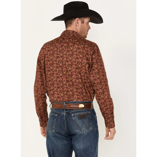 Best Pirce ❤️ Cody James Men's On Tour Paisley Print Snap Western ???? Shirt - Big & Tall Burgundy ???? 4 Best Pirce ❤️ Cody James Men's On Tour Paisley Print Snap Western ???? Shirt - Big & Tall Burgundy ???? - Image 4