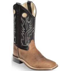 Deals ❤️ Cody James Boy's Light Black Calf Leather ???? Boots - Square Toe Light Brown ????