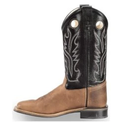 Deals ❤️ Cody James Boy's Light Black Calf Leather ???? Boots - Square Toe Light Brown ???? -Cody James -shop unnamed file 1673