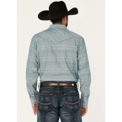 Promo ???? Cody James Men's Sharp Southwestern Print Snap Western ???? Shirt Blue ???? -Cody James -shop unnamed file 1714