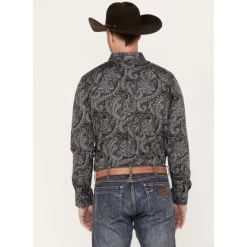 Flash Sale ???? Cody James Men's Cassidy Paisley Button Down Long Sleeve Western ???? Shirt Black ???? -Cody James -shop unnamed file 1722