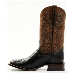 Best Sale ???? Cody James Men's Saddle Black Full-Quill Ostrich Exotic Western ???? Boots - Broad Square Toe ???? -Cody James -shop unnamed file 173