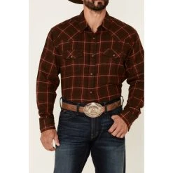 Budget ???? Cody James Men's Rust Workhorse Plaid Long Sleeve Snap Western Flannel ???? Shirt Rust Copper ???? 6 Budget ???? Cody James Men's Rust Workhorse Plaid Long Sleeve Snap Western Flannel ???? Shirt Rust Copper ???? -Cody James -shop unnamed file 1731
