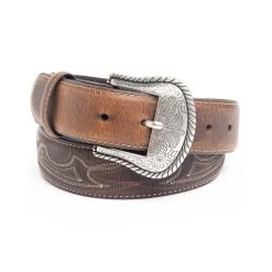 Hot Sale ???? Cody James Men's Turquoise Stitched Longhorn Buckle Belt Brown ????