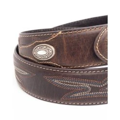 Hot Sale ???? Cody James Men's Turquoise Stitched Longhorn Buckle Belt Brown ???? -Cody James -shop unnamed file 1771