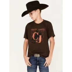 Hot Sale ???? Cody James Boys' Bull Ride Graphic T-Shirt Brown ????