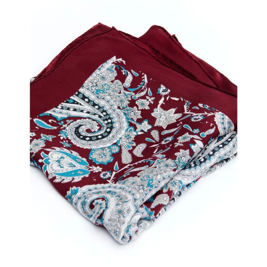 Brand new ???? Cody James Men's Silk Burgundy Paisley Wild Rag Scarf ???? 2 Brand new ???? Cody James Men's Silk Burgundy Paisley Wild Rag Scarf ???? - Image 2