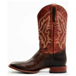 Outlet ???? Cody James Men's Cody Blue Utta Dark Brown Performance Leather Western ???? Boots - Broad Square Toe Orange ???? -Cody James -shop unnamed file 183