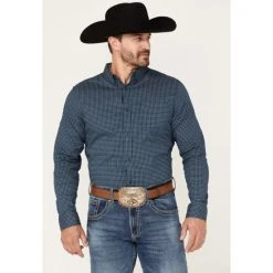 New ⌛ Cody James Men's Seaplane Geo Print Button-Down Western ???? Shirt - Big & Tall Navy ????