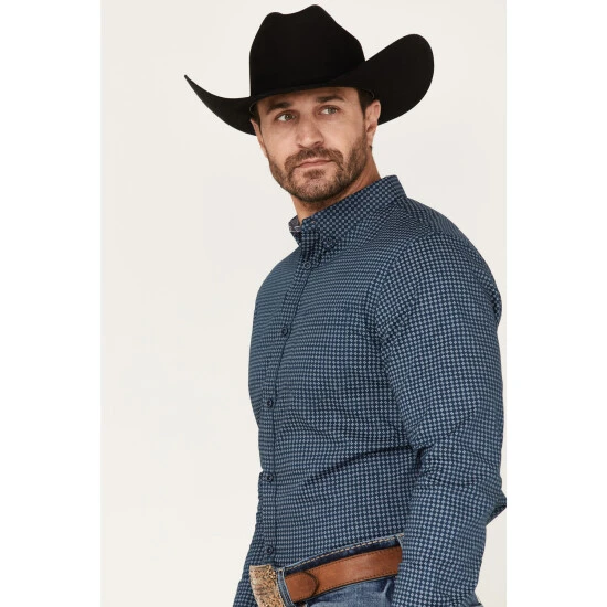 New ⌛ Cody James Men's Seaplane Geo Print Button-Down Western ???? Shirt - Big & Tall Navy ???? 2 New ⌛ Cody James Men's Seaplane Geo Print Button-Down Western ???? Shirt - Big & Tall Navy ???? - Image 2