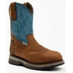 Outlet ❤️ Cody James Men's Disruptor Waterproof Work ???? Boots - Composite Toe Blue ⌛