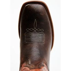 Outlet ???? Cody James Men's Cody Blue Utta Dark Brown Performance Leather Western ???? Boots - Broad Square Toe Orange ???? -Cody James -shop unnamed file 186